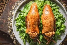 حمام محشي بالأرز الخاص